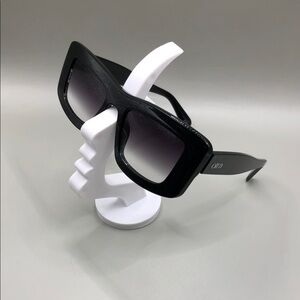 Otra Marsha thick frame elongated square sunglasses gradient lens trendy look.